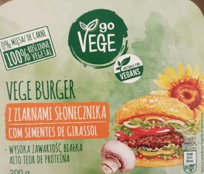 Zdjęcia - Vege burger z ziarnami słonecznika govege