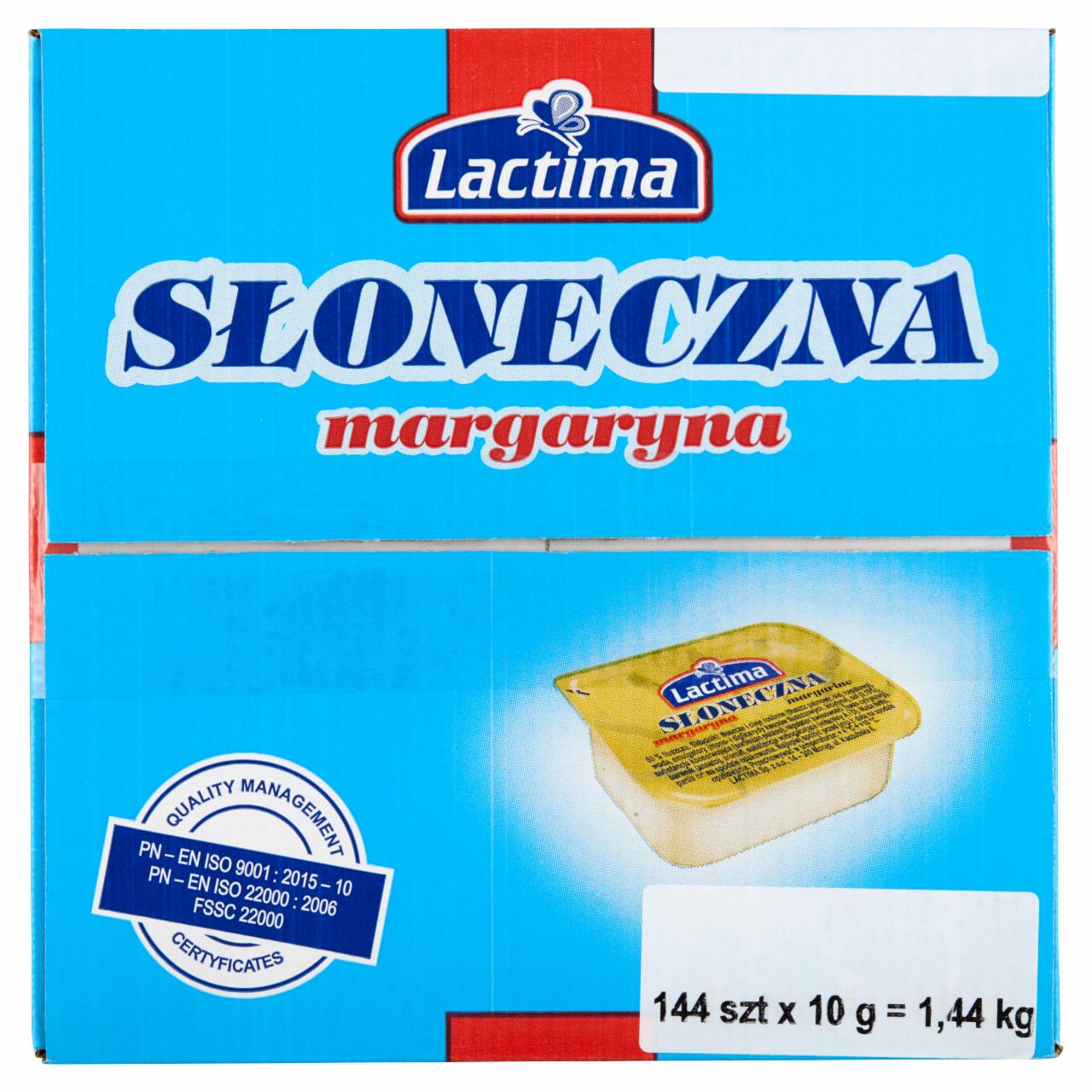 Zdjęcia - Lactima Margaryna słoneczna 1,44 kg (144 x 10 g)