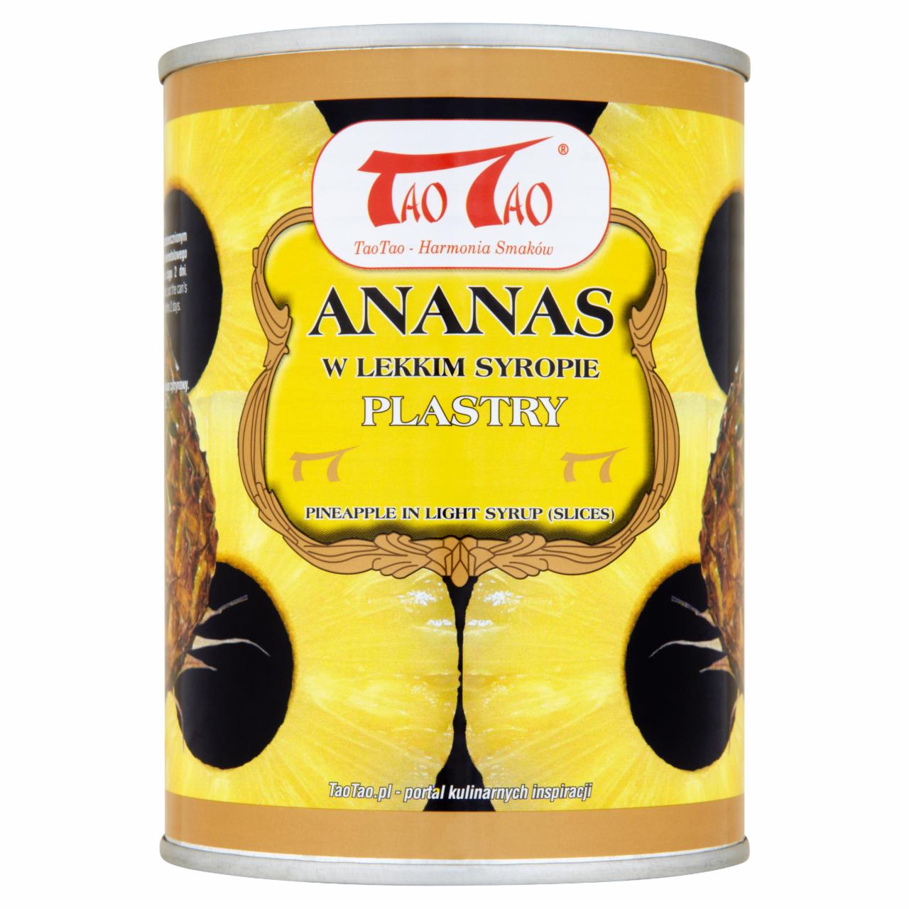 Zdjęcia - Tao Tao Ananas w lekkim syropie plastry 565 g