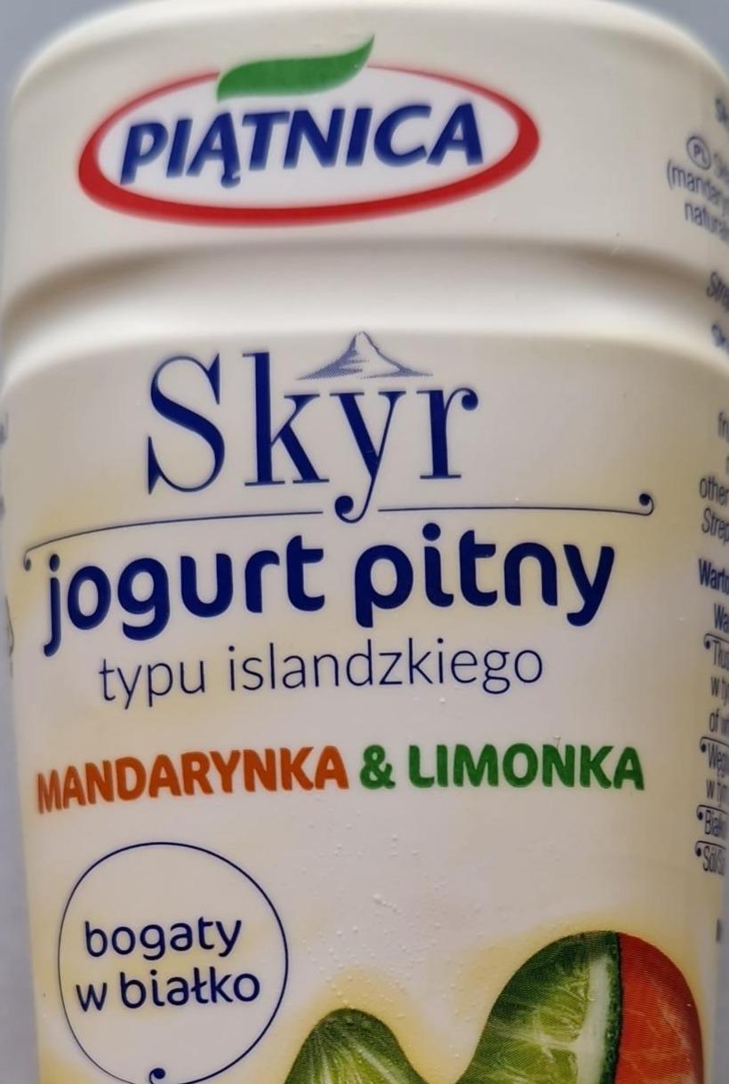 Zdjęcia - Skyr jogurt pitny typu islandzkiego mandarynka i limonka Piątnica