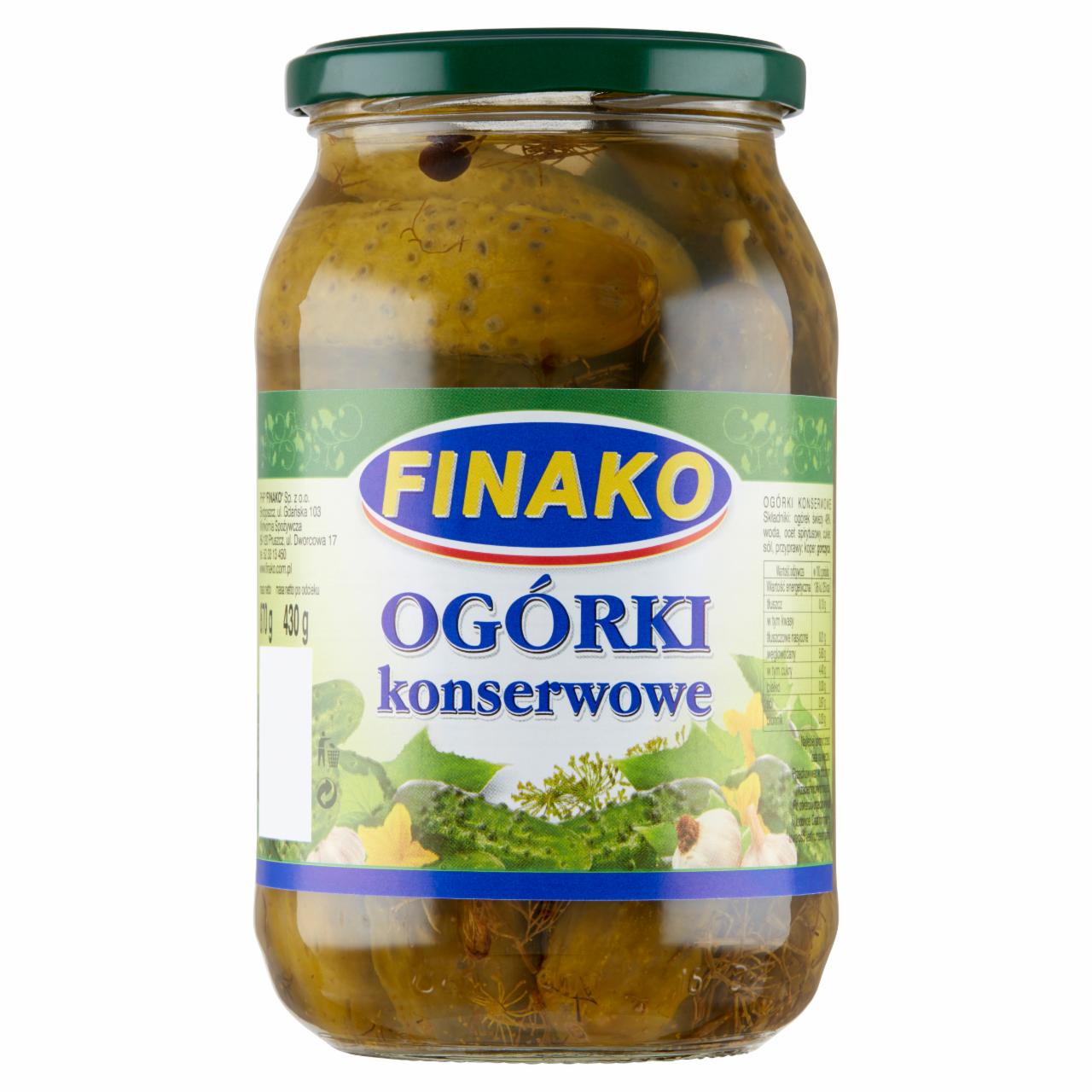 Zdjęcia - Finako Ogórki konserwowe 870 g