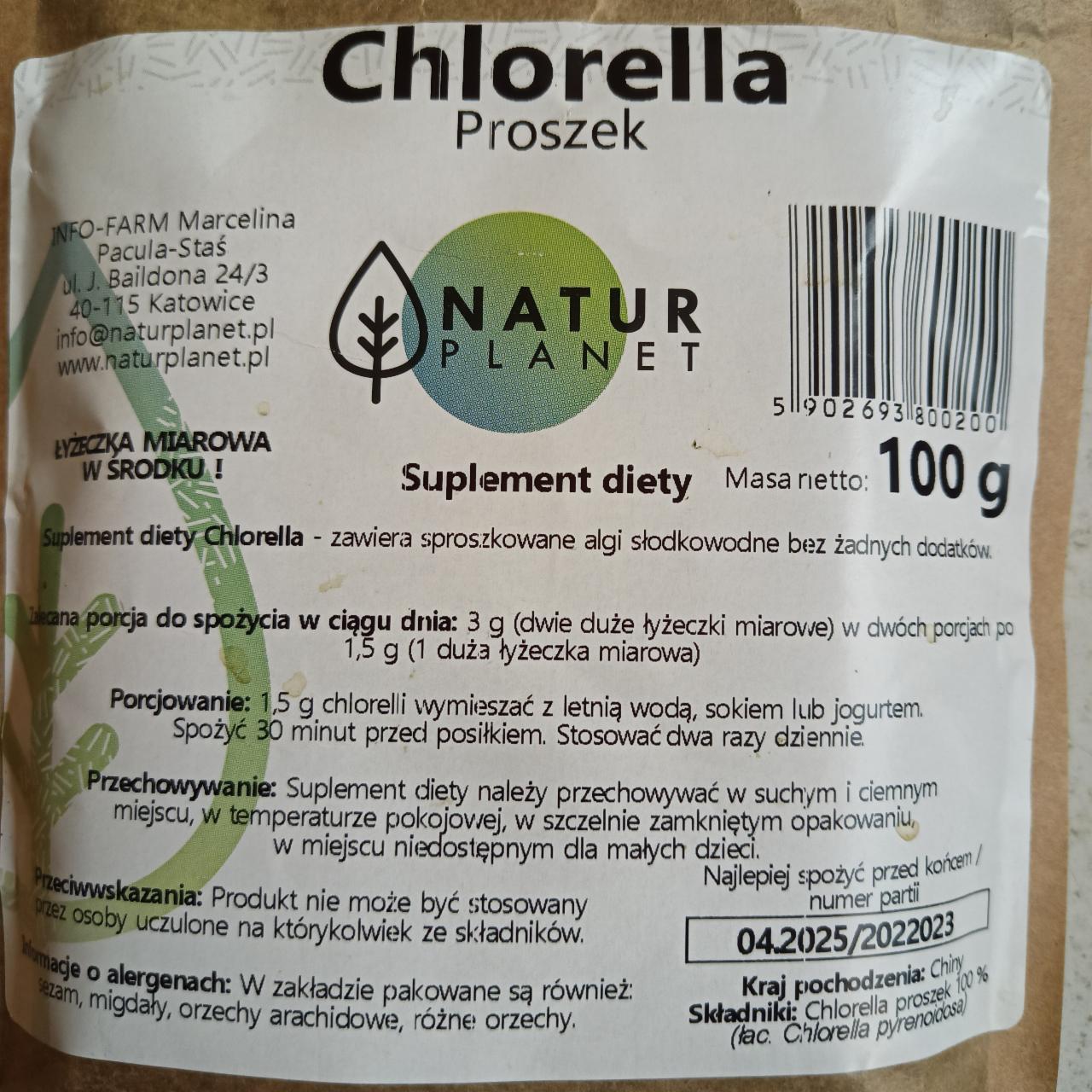 Zdjęcia - Chlorella proszek Natur Planet