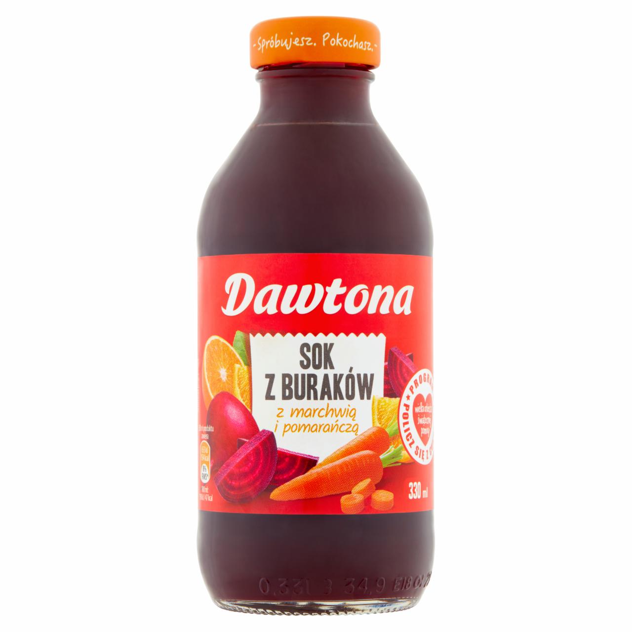 Zdjęcia - Dawtona Sok z buraków z marchwią i pomarańczą 330 ml