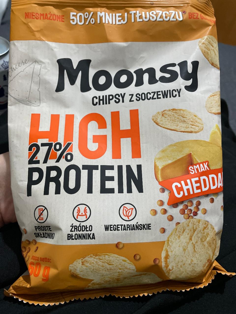 Zdjęcia - Chipsy z soczewicy smak cheddar Moonsy