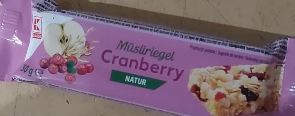 Zdjęcia - Musliriegel cranberry natur K-Classic