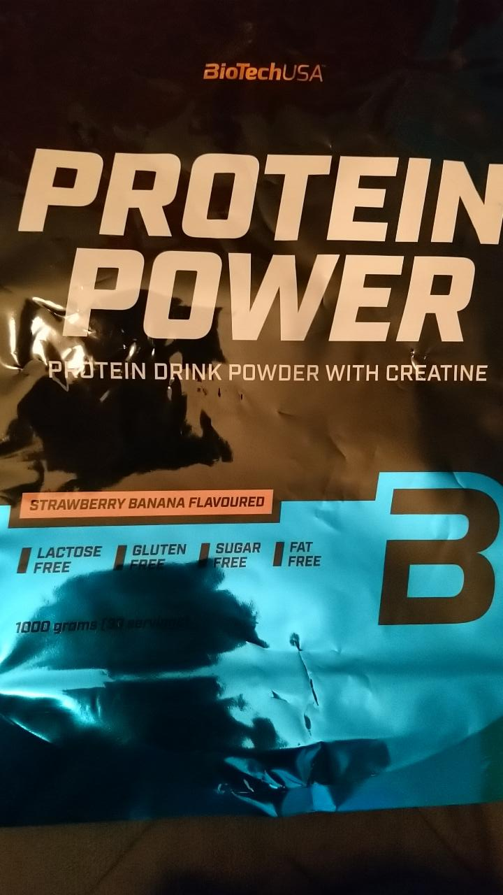 Zdjęcia - Protein Power strawberry banana BioTechUSA