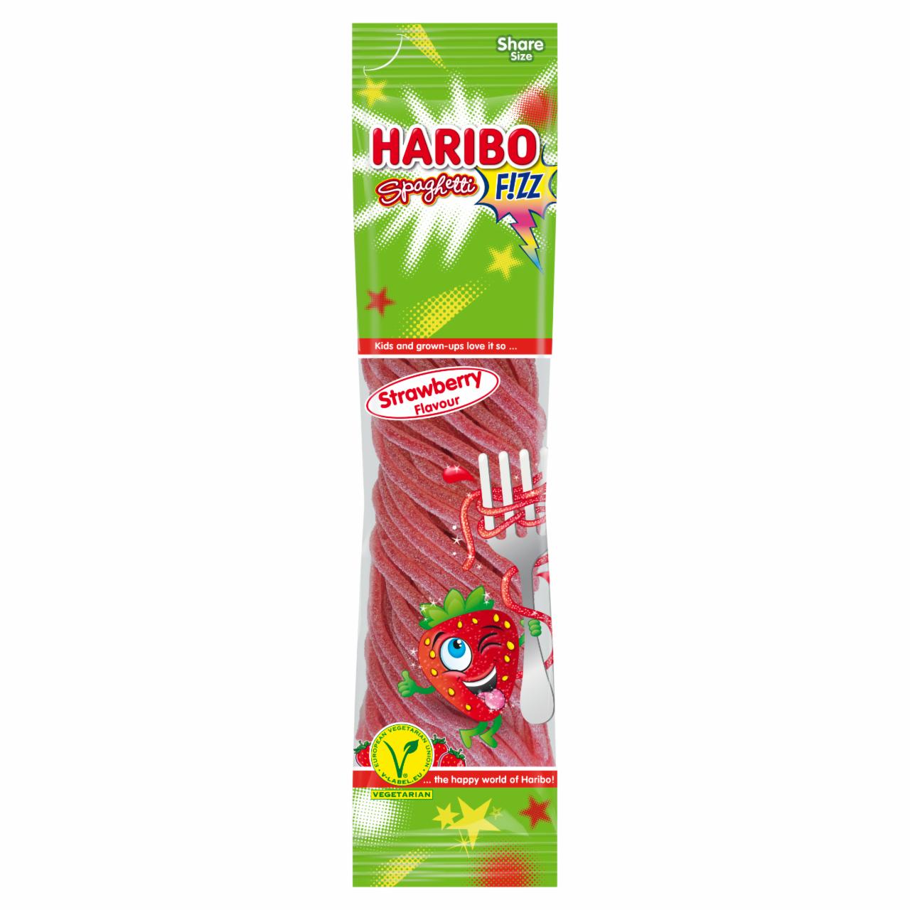 Zdjęcia - Haribo Spaghetti Fizz Żelki owocowe o smaku truskawkowym 200 g