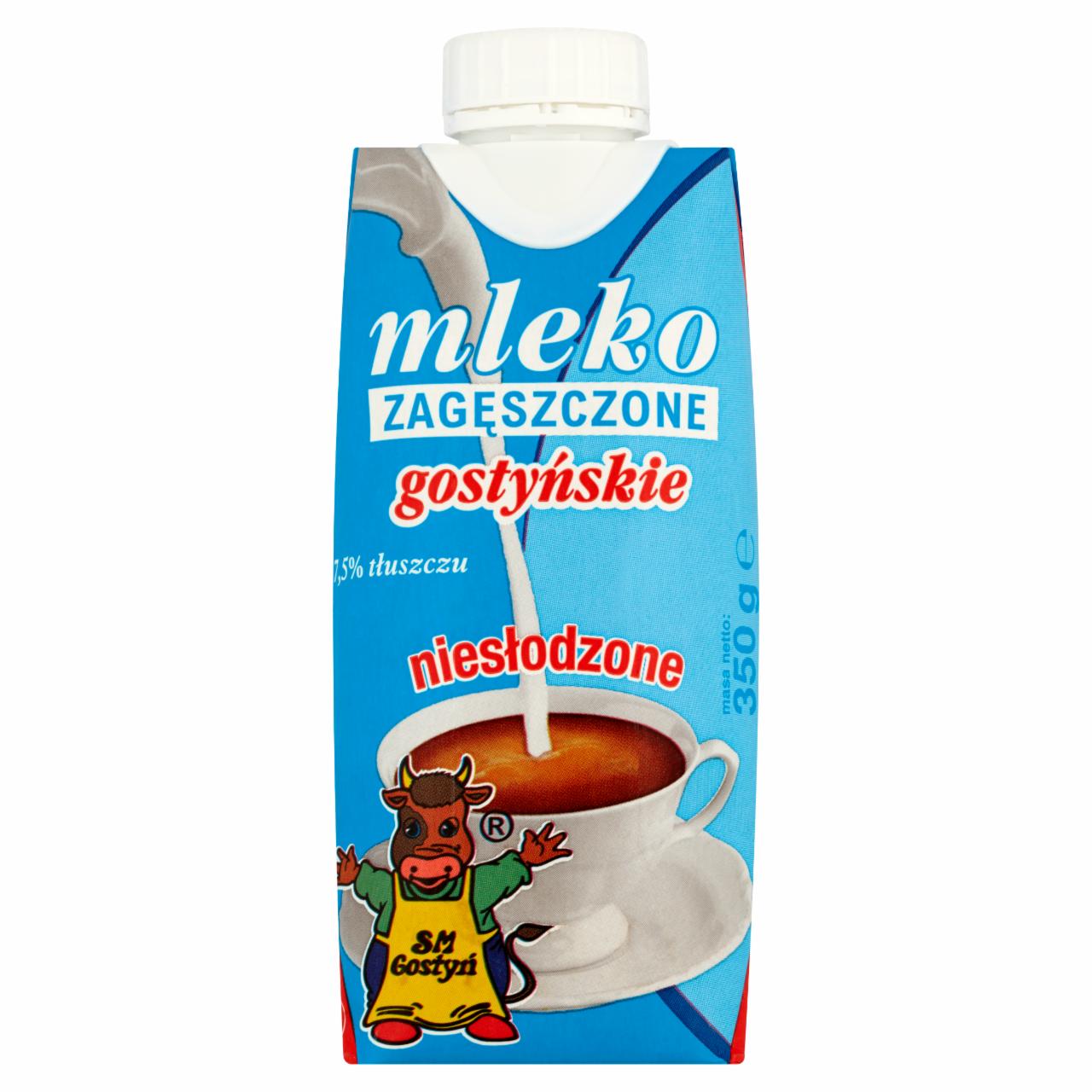 Zdjęcia - SM Gostyń Mleko gostyńskie zagęszczone niesłodzone 7,5 % 350 g