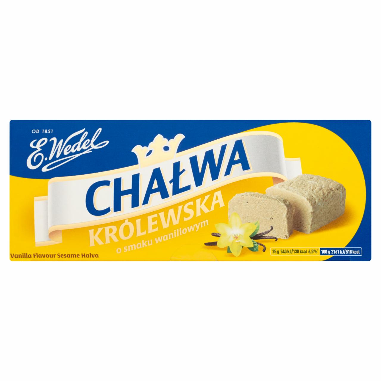 Zdjęcia - E. Wedel Chałwa królewska o smaku waniliowym 250 g