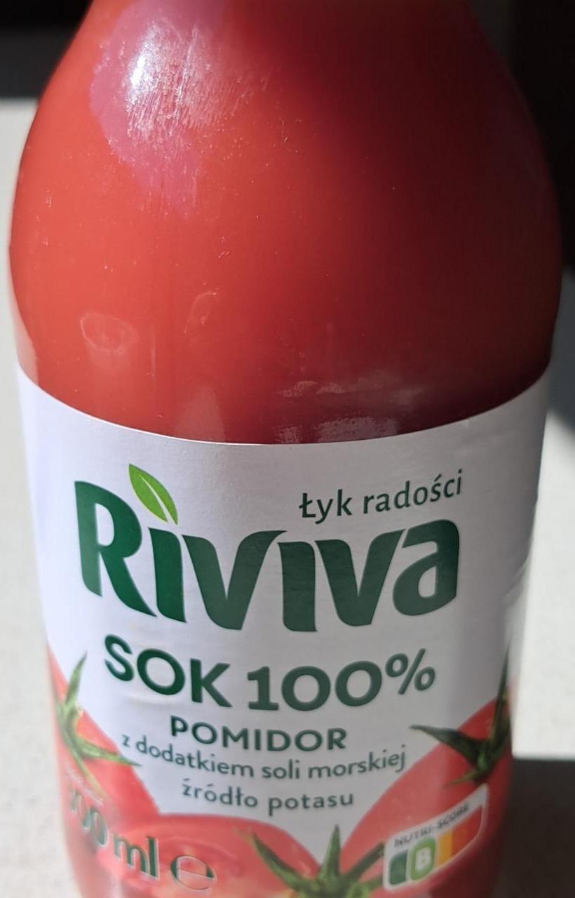 Zdjęcia - Sok 100% Pomidor z dodatkiem soli morskiej Rivia