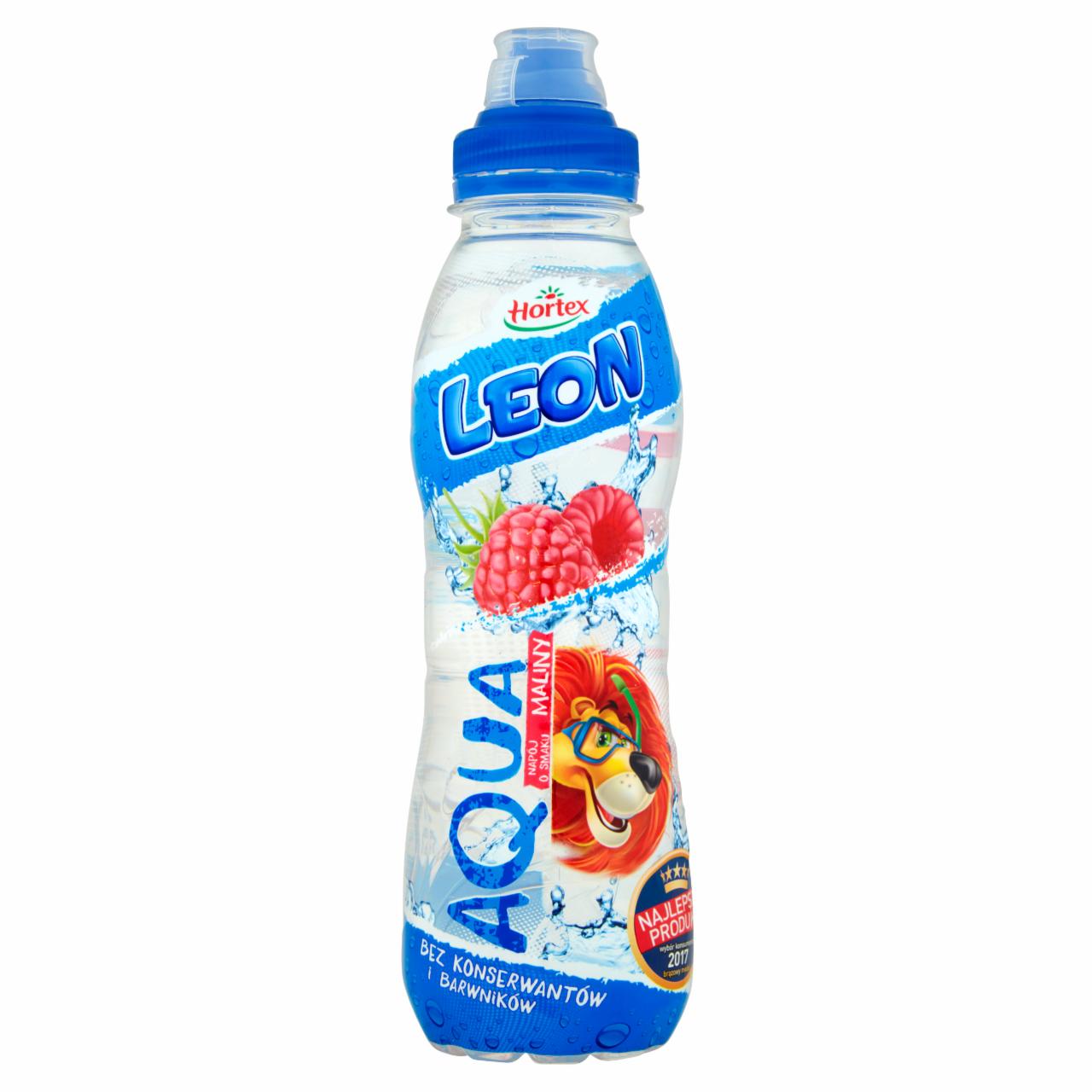 Zdjęcia - Hortex Leon Aqua o smaku maliny Napój niegazowany 400 ml