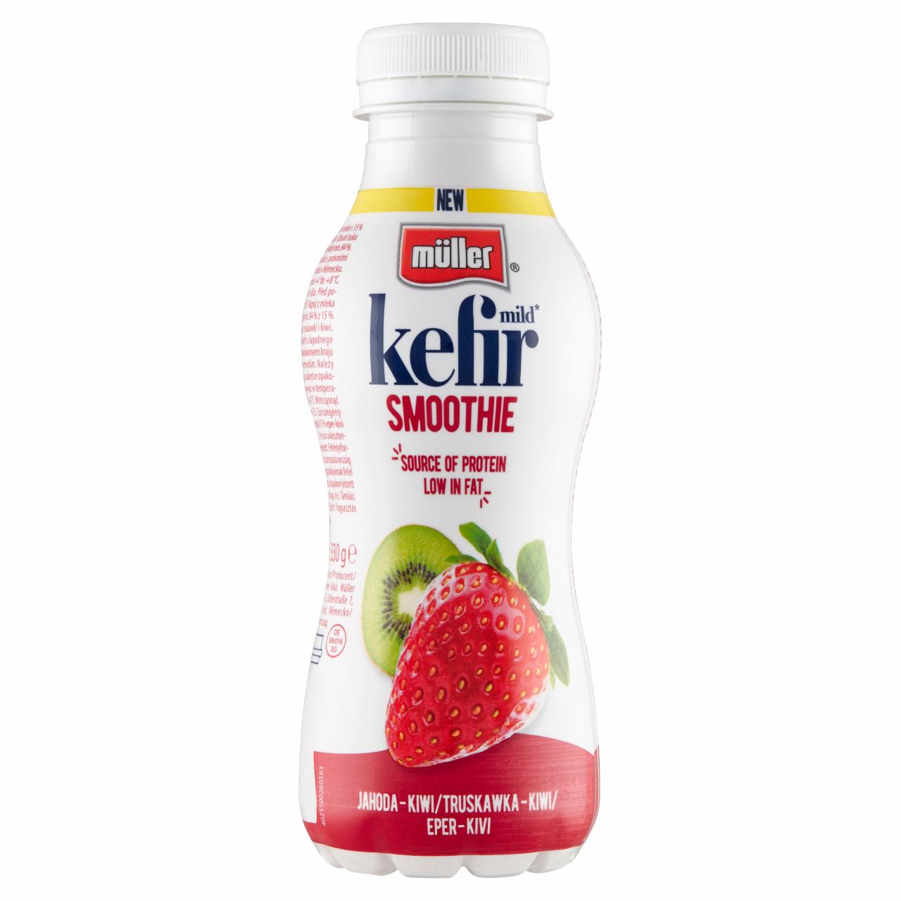 Zdjęcia - Müller Kefir Smoothie truskawka-kiwi 330 g