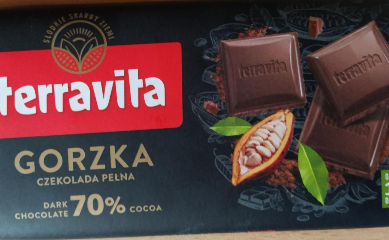 Zdjęcia - Terravita Czekolada gorzka pomarańczowa 90 g