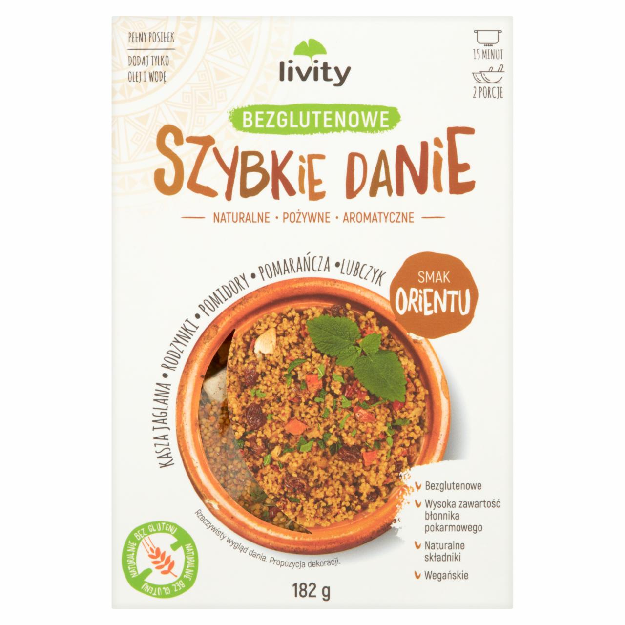 Zdjęcia - Livity Szybkie danie bezglutenowe smak Orientu 182 g