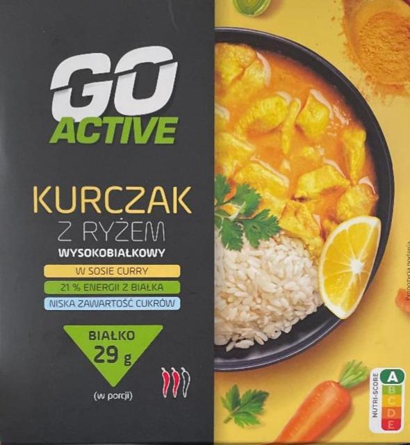 Zdjęcia - Kurczak z ryżem wysokobiałkowy w sosie curry Go Active