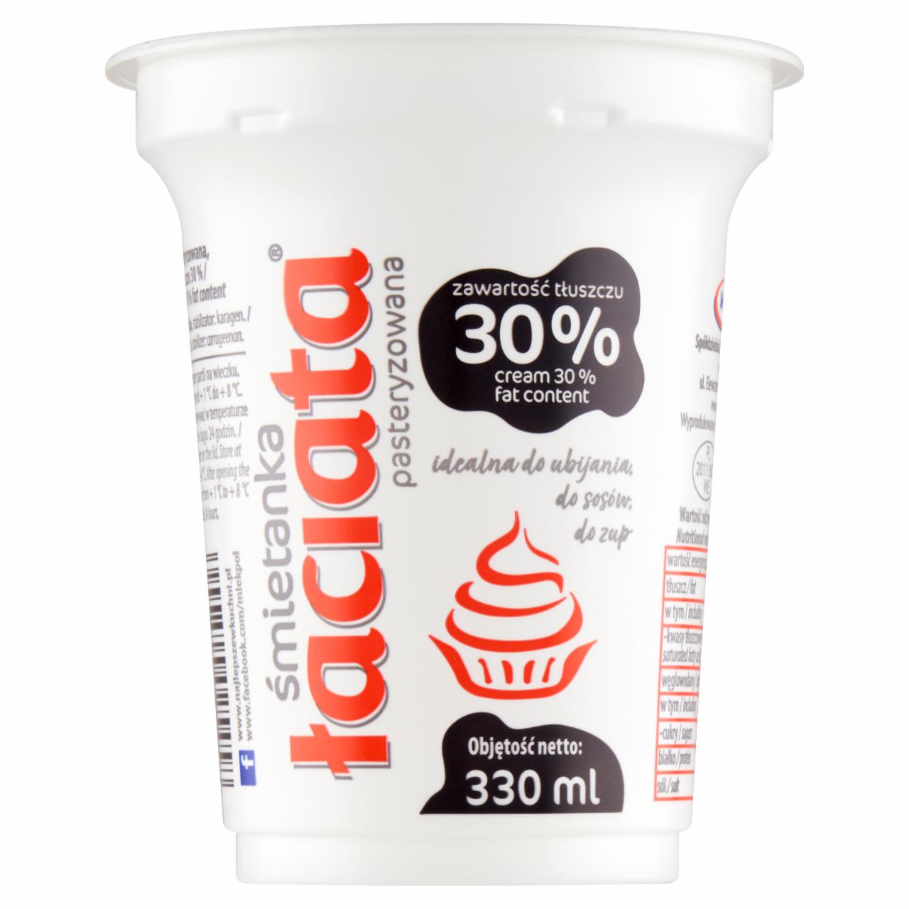 Zdjęcia - Łaciata Śmietanka pasteryzowana 30 % 330 ml