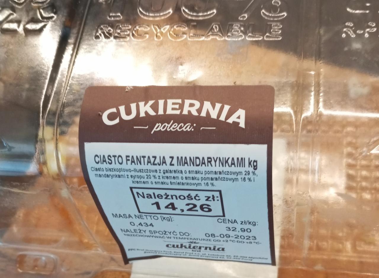 Zdjęcia - Ciasto fantazja z mandarynkami Cukiernia poleca