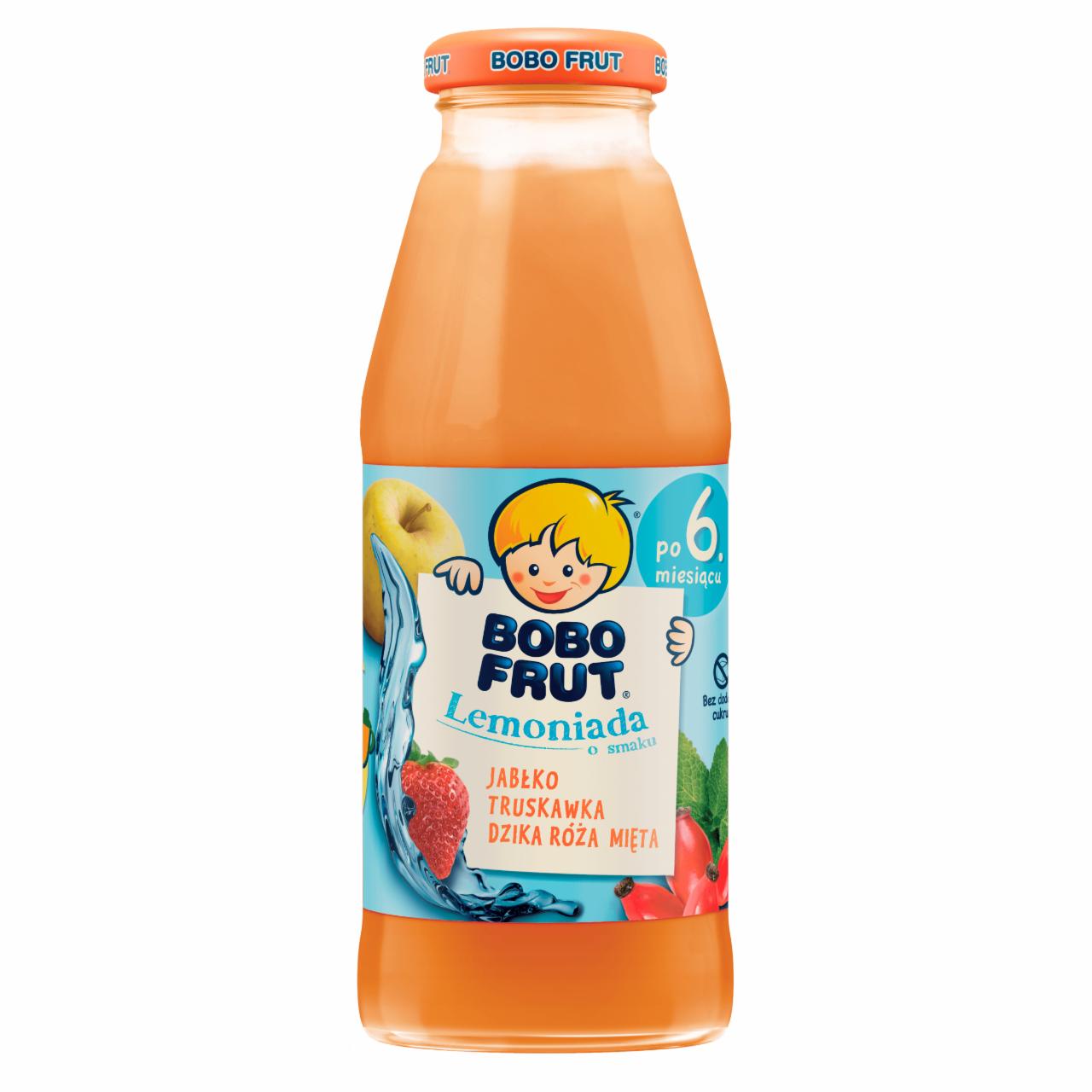 Zdjęcia - Bobo Frut Lemoniada jabłko truskawka dzika róża mięta dla niemowląt po 6. miesiącu 300 ml