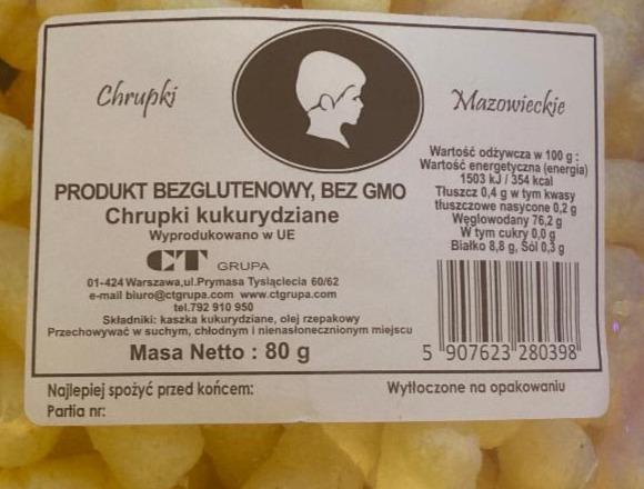 Zdjęcia - Chrupki kukurydziane bezglutenowe bez gmo CT Grupa