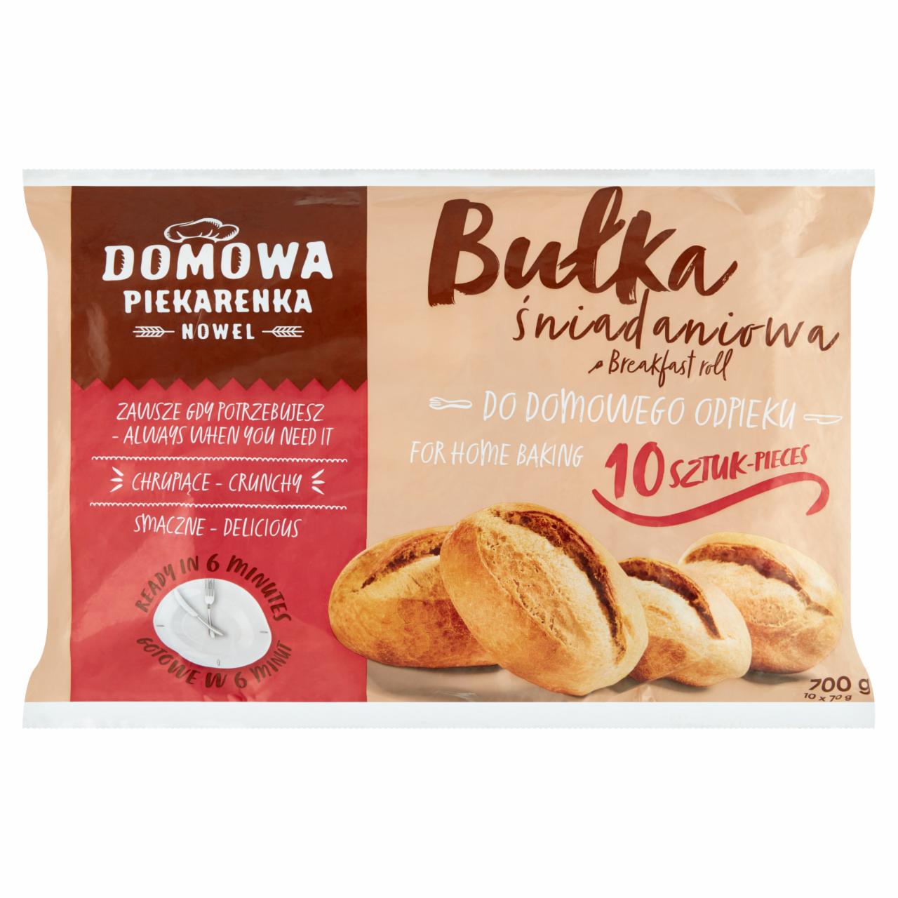 Zdjęcia - Nowel Domowa Piekarenka Bułka śniadaniowa 700 g (10 x 70 g)