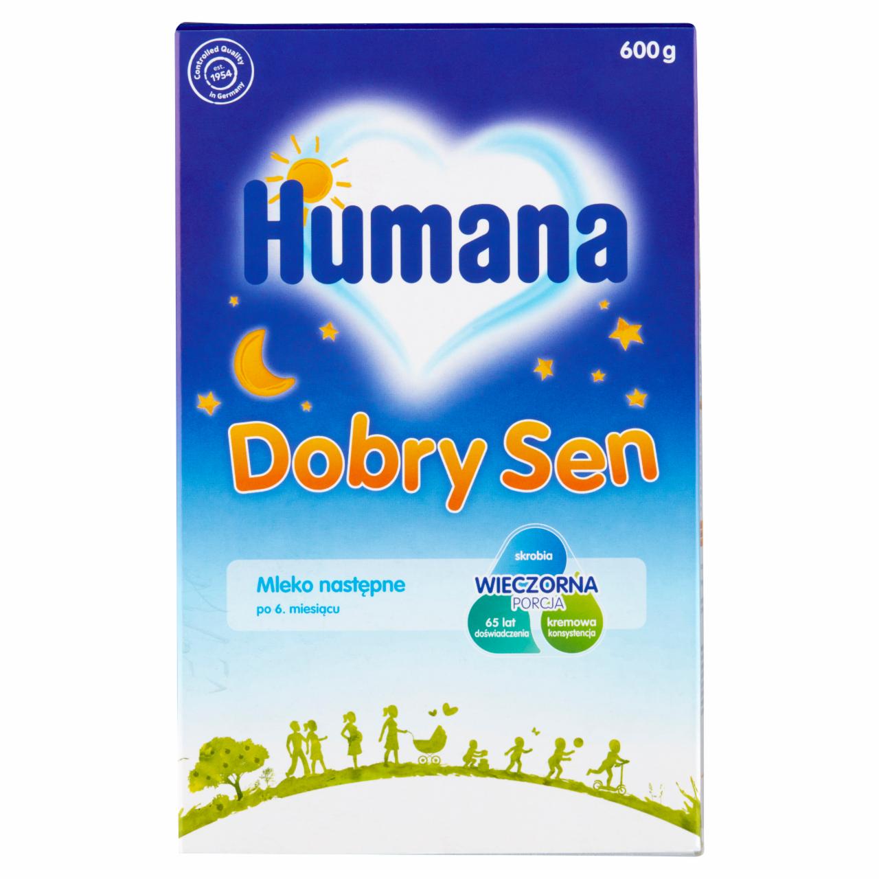 Zdjęcia - Humana Dobry Sen Mleko następne po 6. miesiącu 600 g (2 x 300 g)