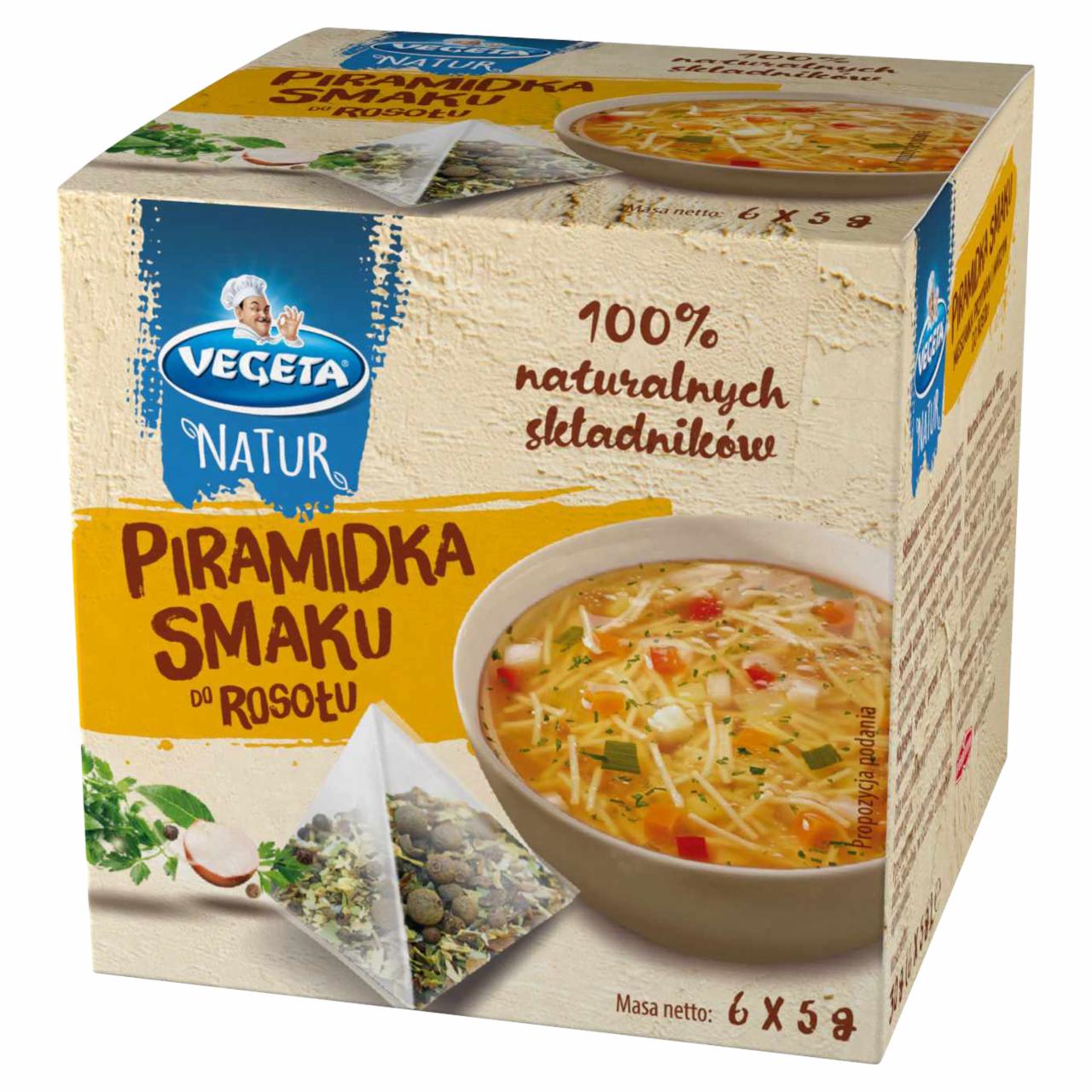 Zdjęcia - Vegeta Natur Piramidka smaku do rosołu 30 g (6 x 5 g)