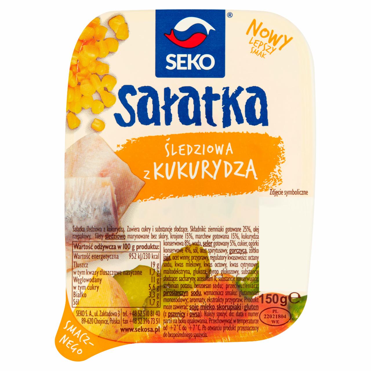 Zdjęcia - Seko Sałatka śledziowa z kukurydzą 150 g