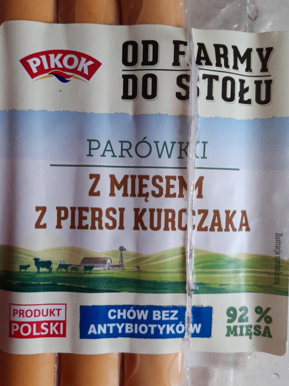 Zdjęcia - parówki z mięsem z piersi kurczaka Pikok