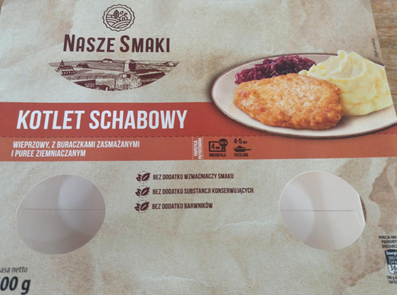 Zdjęcia - Kotlety schabowy wieprzowy, z buraczkami zasmazanymi i puree ziemniaczanym Nasze Smaki