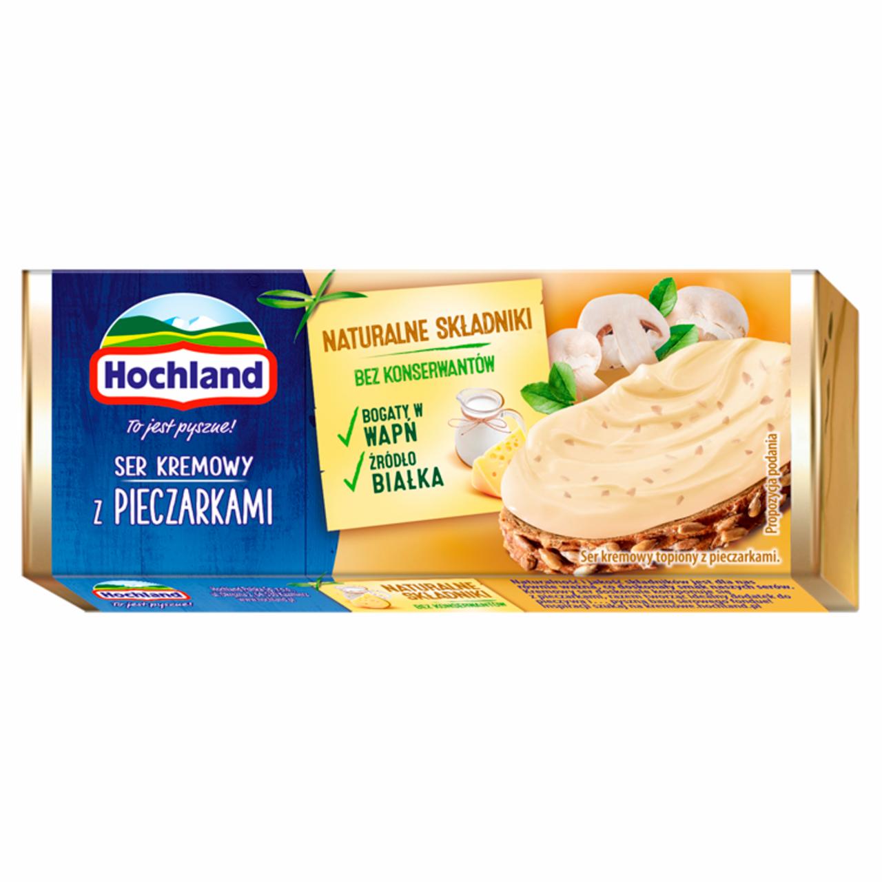 Zdjęcia - Hochland Ser kremowy z pieczarkami 90 g