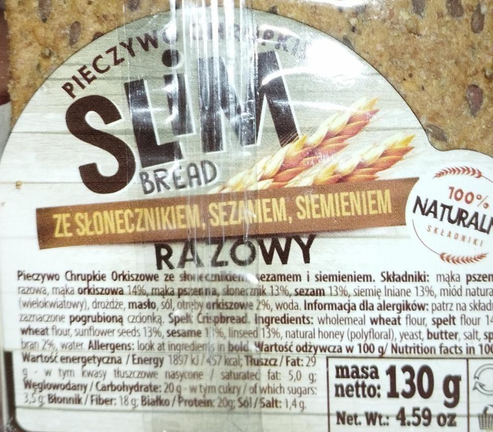 Zdjęcia - Slim bread ze słonecznikiem, sezamem i siemieniem razowy Melvit