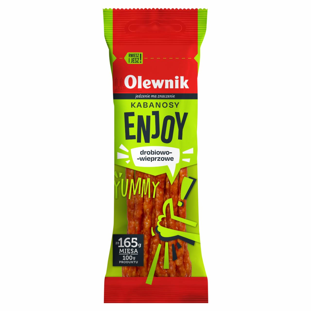 Zdjęcia - Olewnik Kabanosy enjoy drobiowo-wieprzowe 90 g