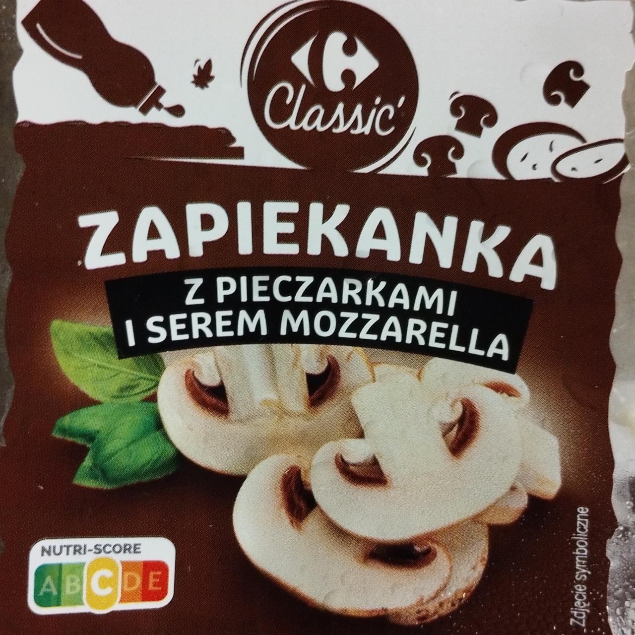 Zdjęcia - Zapiekanka z pieczarkami i serem mozzarella Carrefour Classic