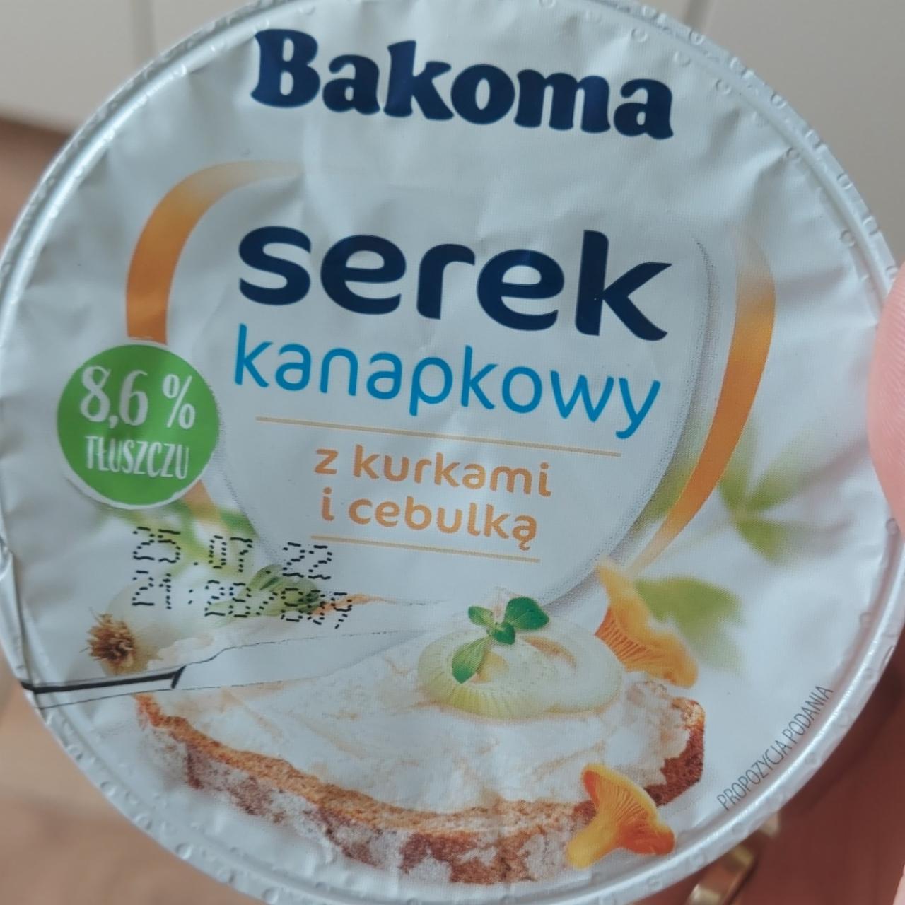 Zdjęcia - Bakoma Serek kanapkowy z kurkami i cebulką 135 g