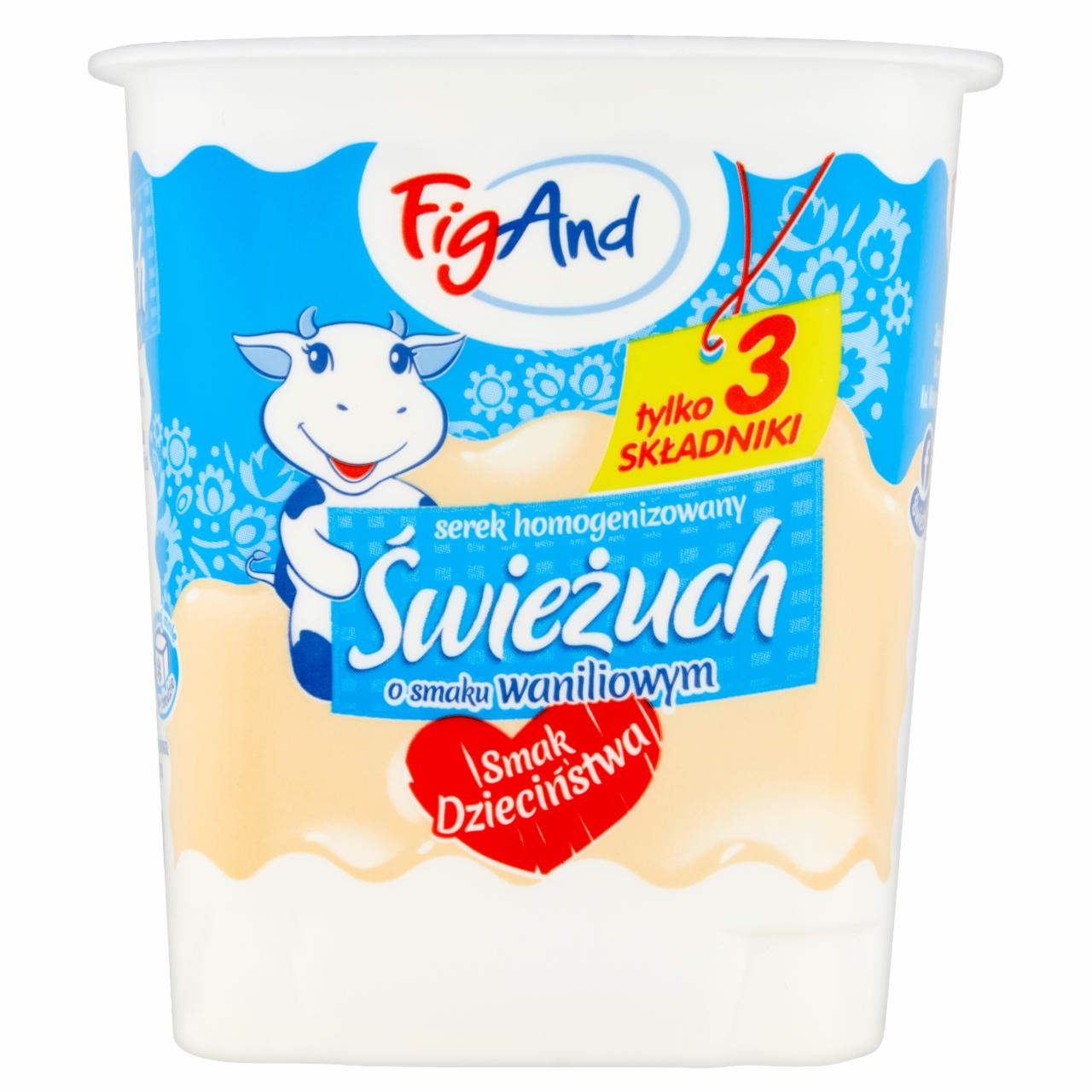 Zdjęcia - Świeżuch Serek homogenizowany o smaku waniliowym 400 g FigAnd