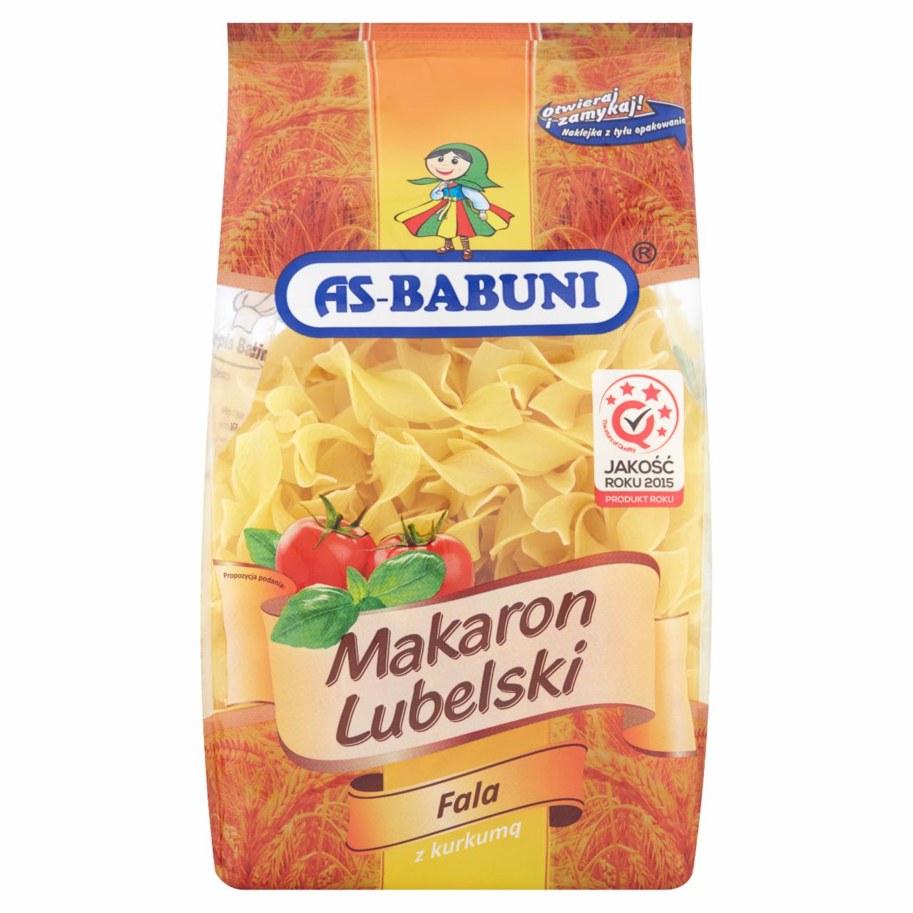 Zdjęcia - As-Babuni Makaron Lubelski fala z kurkumą 400 g