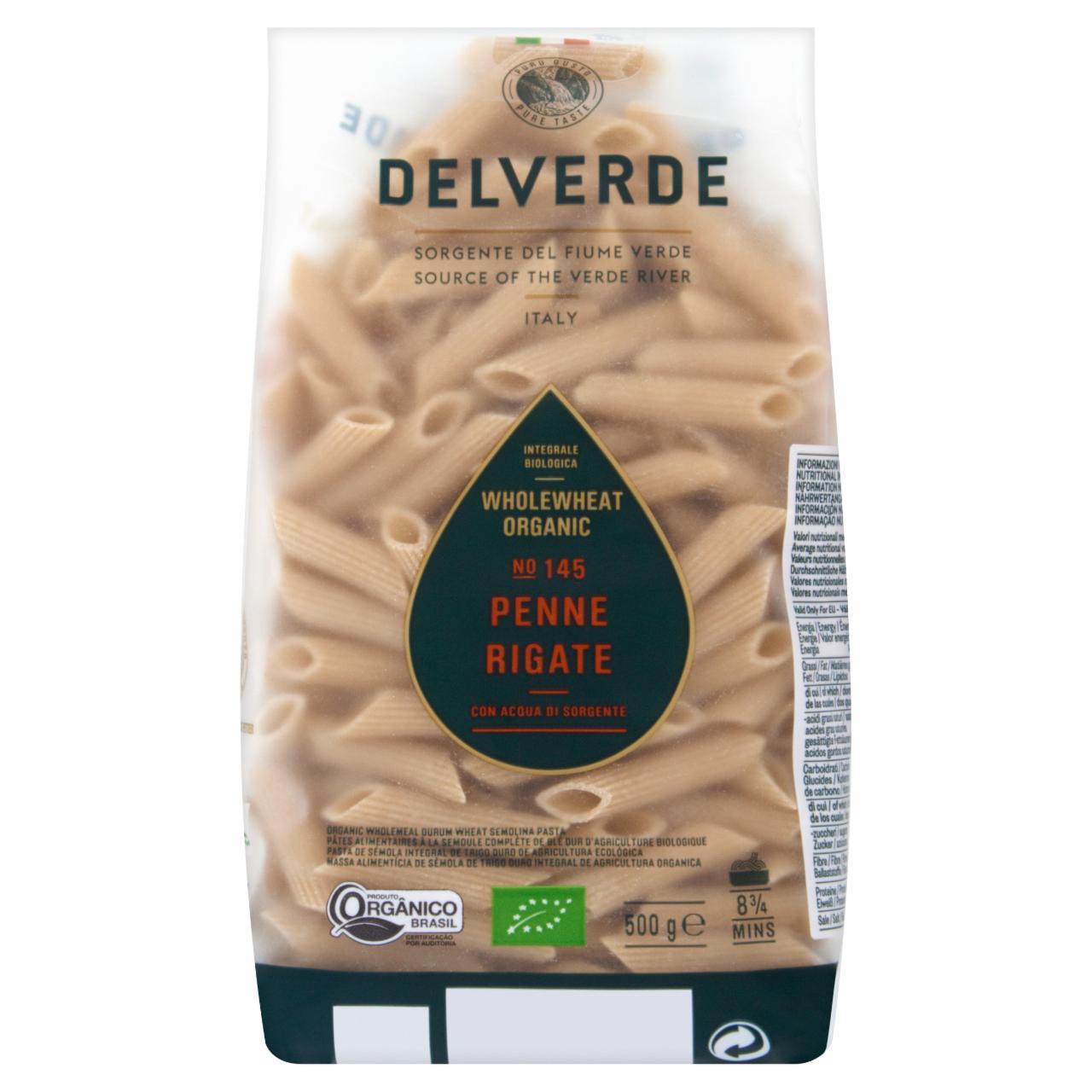 Zdjęcia - Makaron pełnoziarnisty Penne Rigate Bio Delverde