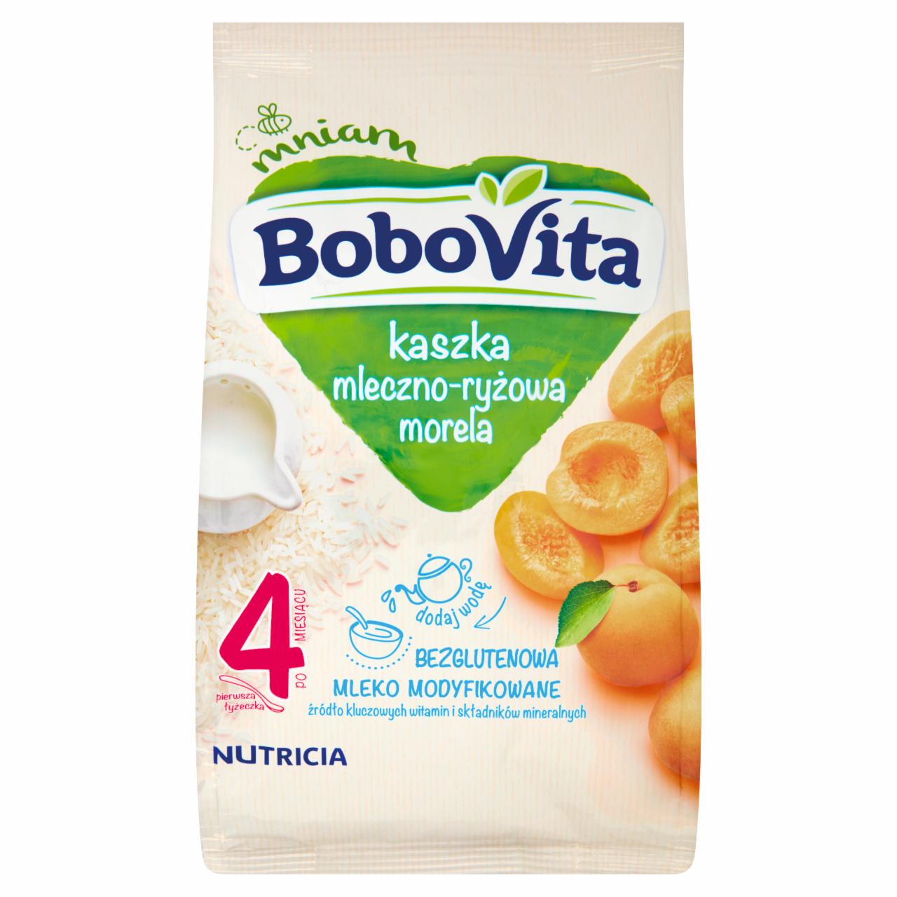 Zdjęcia - BoboVita Kaszka mleczno-ryżowa morela po 4 miesiącu 230 g