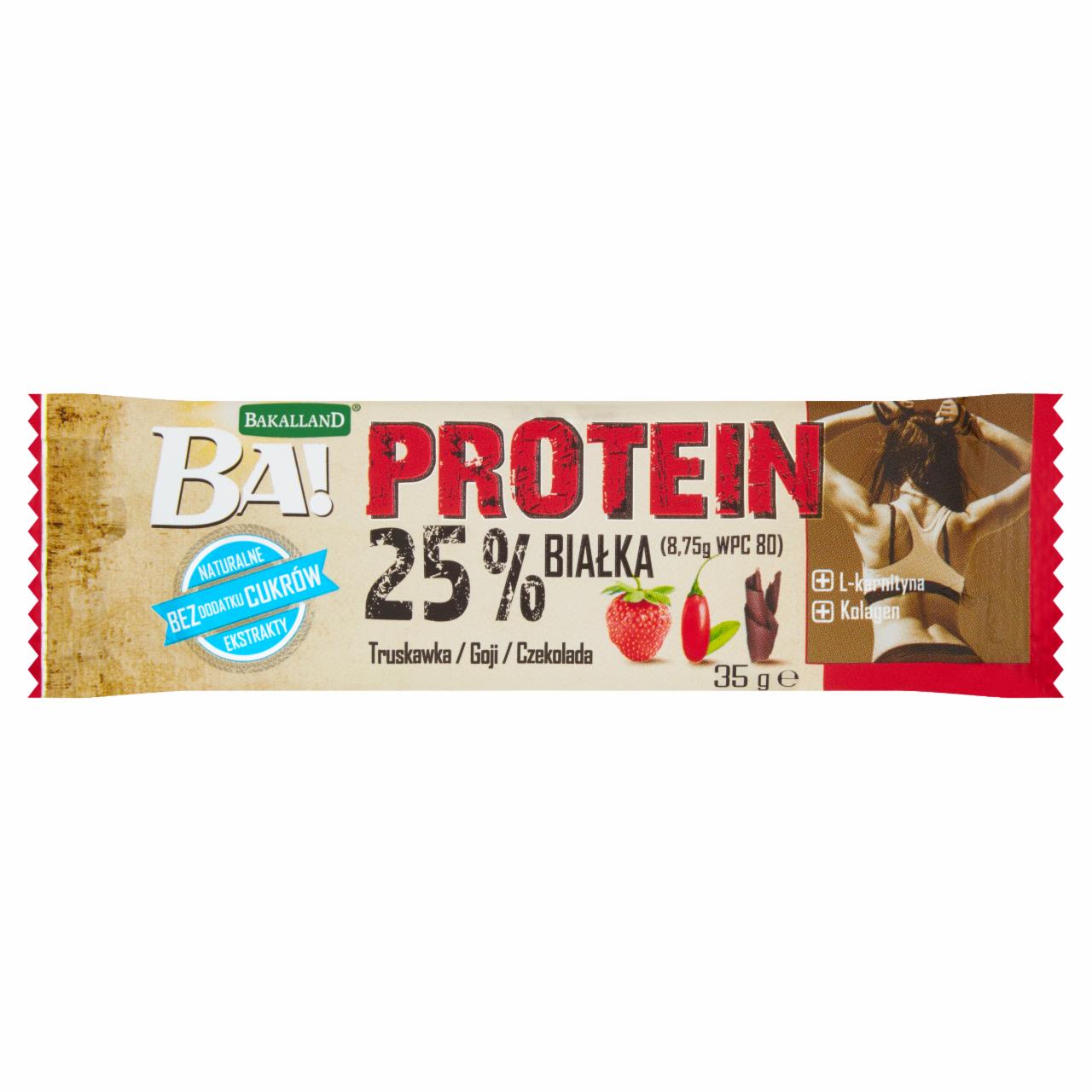 Zdjęcia - Bakalland Ba! Protein Baton truskawka goji czekolada 35 g