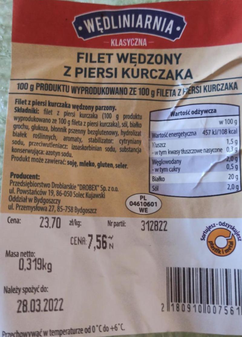 Zdjęcia - Filet Wędzony Z Piersi Kurczaka Wędliniarnia