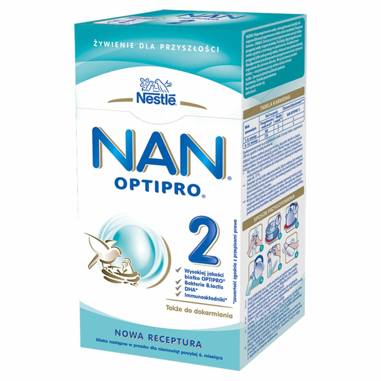 Zdjęcia - NAN OPTIPRO 2 Mleko następne dla niemowląt powyżej 6. miesiąca 350 g