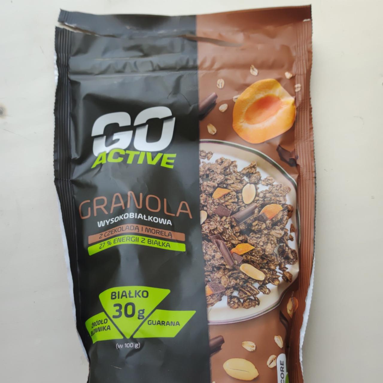 Zdjęcia - Granola wysokobiałkowa z czekoladą i morelą Go active