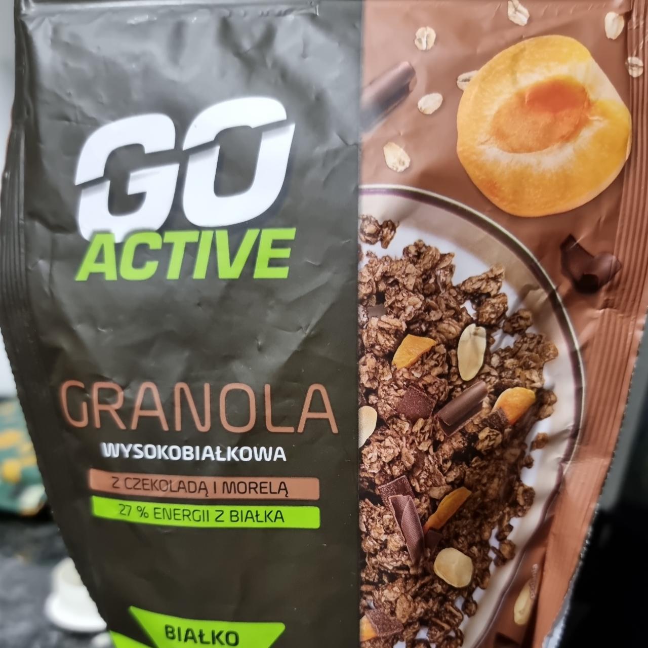 Zdjęcia - Granola wysokobiałkowa z czekoladą i morelą Go active