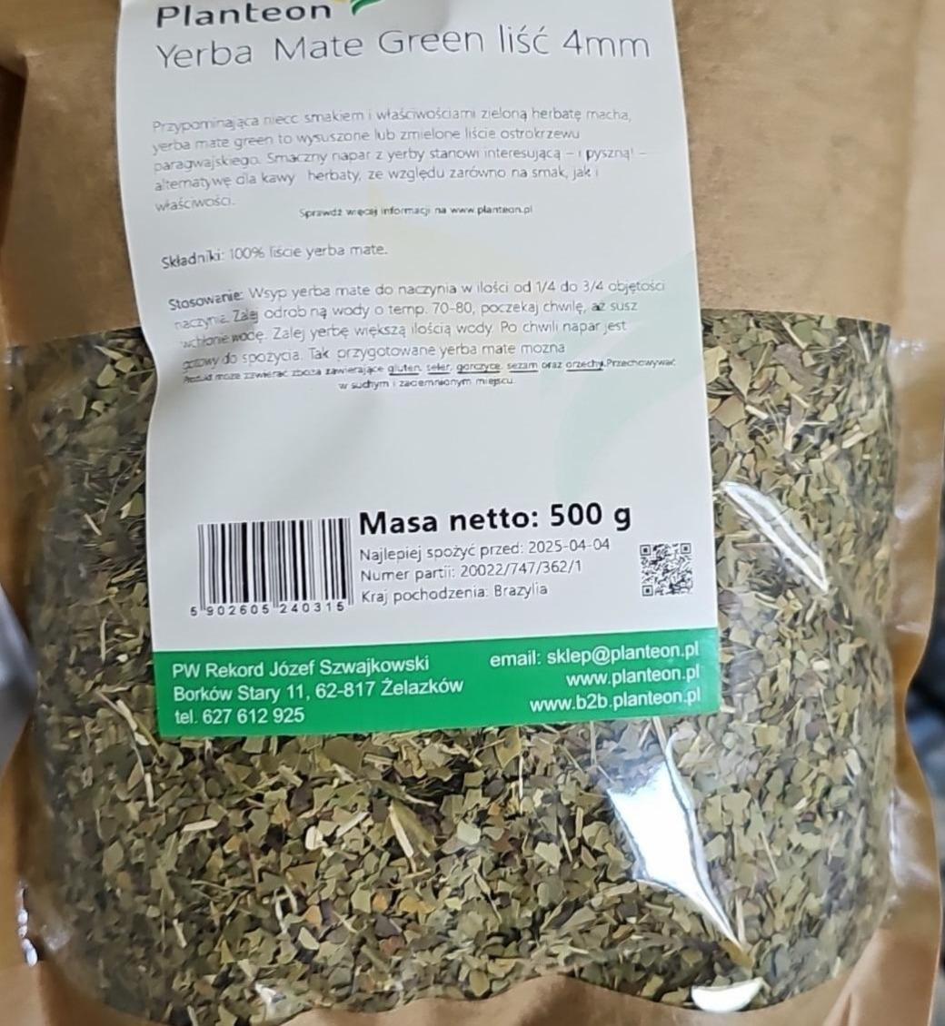 Zdjęcia - yerba mate green Planteon