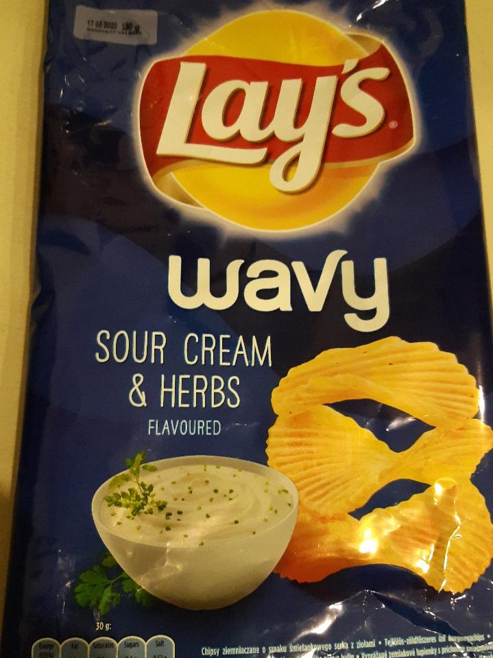 Zdjęcia - Lay's Wavy Sour Cream & herbs