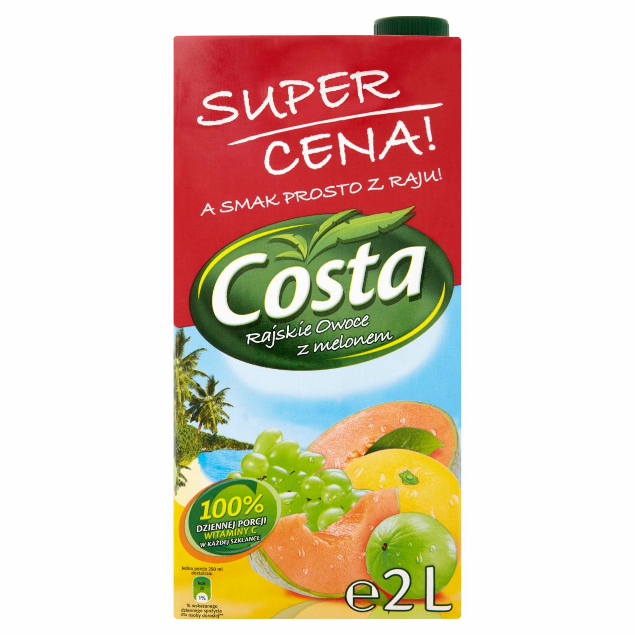 Zdjęcia - Costa Rajskie owoce z melonem Napój 2 l