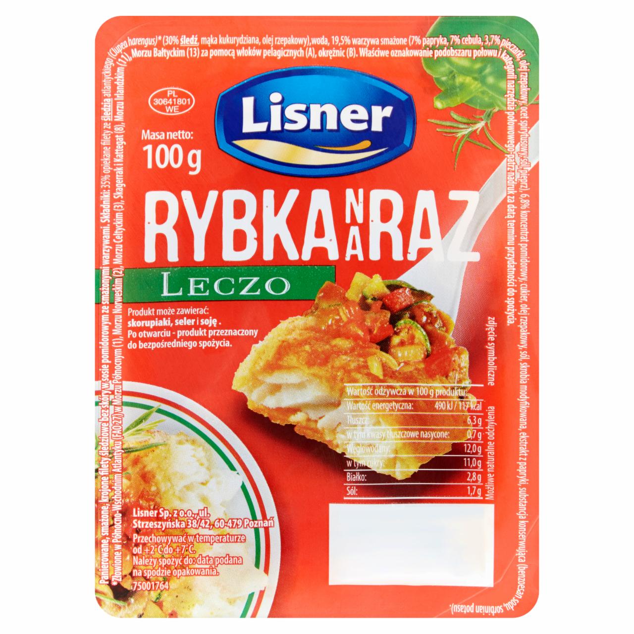 Zdjęcia - Lisner Rybka na raz leczo 100 g