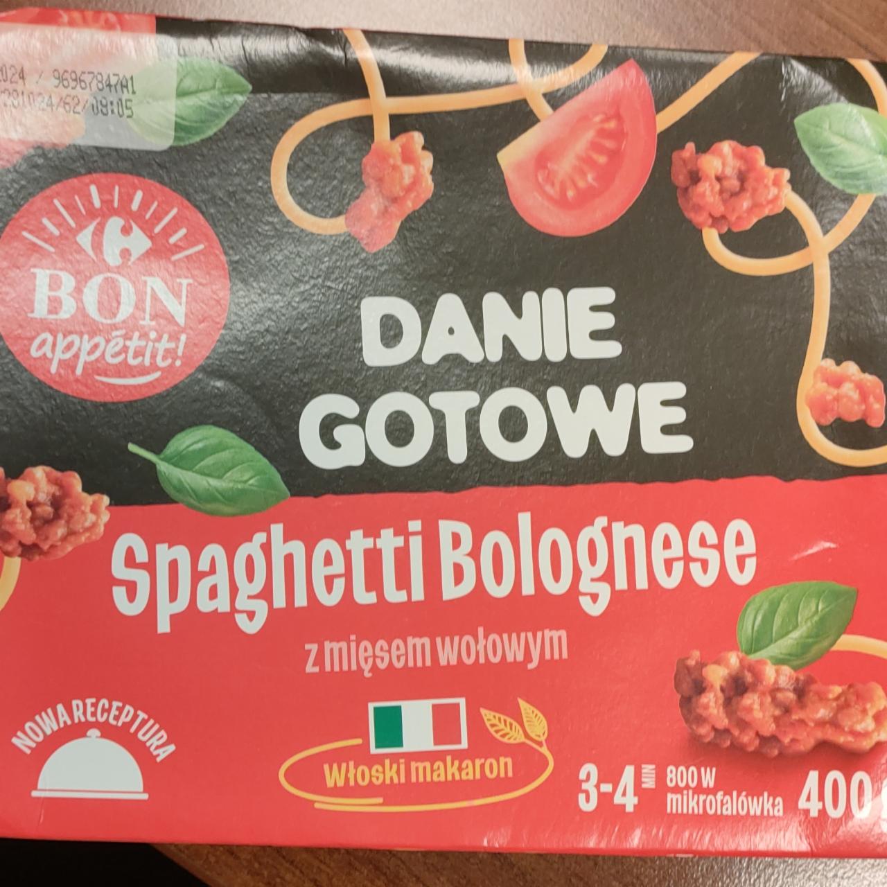 Zdjęcia - Spagetti bolognese z mięsem wołowym Carrefour Bon Appetit