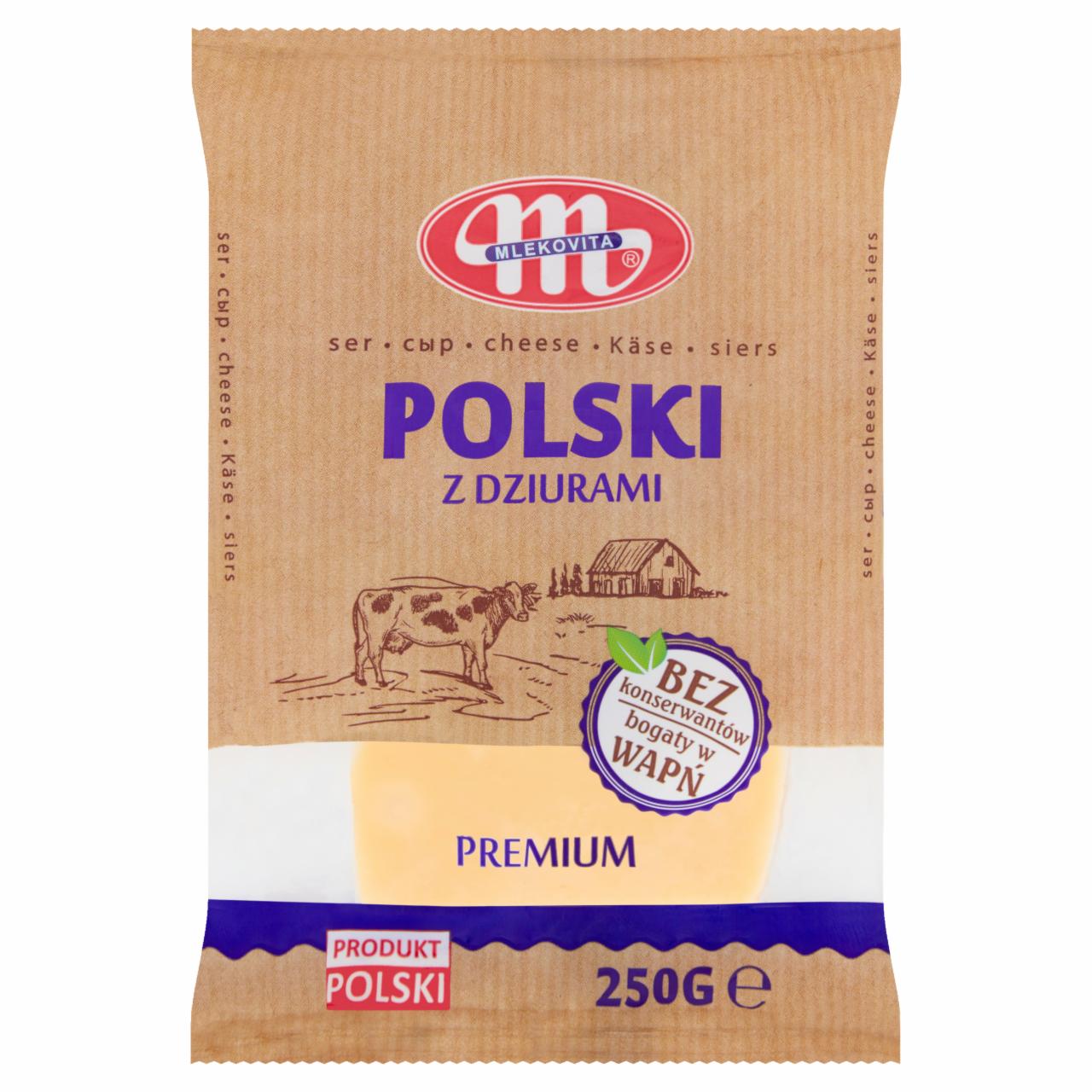 Zdjęcia - Mlekovita Ser Polski z dziurami premium 250 g