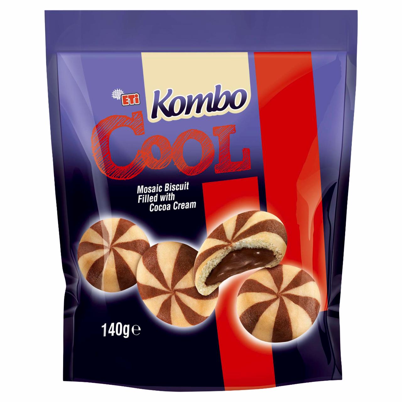 Zdjęcia - Eti Kombo Cool Ciasteczka wypełnione kremem kakaowym 140 g